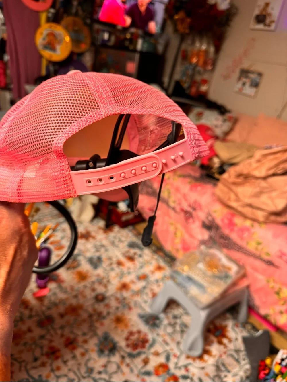Pink Embellished Western Trucker Hat